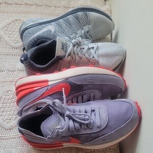 Nike Woman's Gray and Purple Athletic Sneakers Sz 9